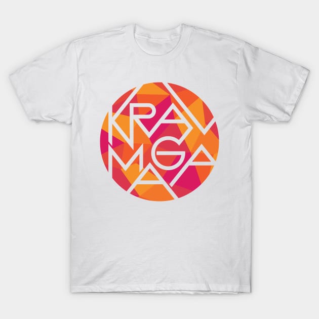 Krav Maga Sharp Colorful Letters T-Shirt by polliadesign